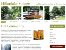 Tablet Screenshot of hillanlakevillage.com